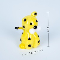 Figurines en verre mignonnes de tigres et de lions, artisanat animalier en verre, ornements décoratifs pour l'aménagement paysager