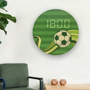 ของที่ระลึก พัดลมติดผนัง นาฬิกาไม้ นาฬิกาปลุก นาฬิกาดิจิตอล นาฬิกาแขวนผนังทรงกลม ลายฟุตบอล ตกแต่งห้องนอน สโมสร พร้อมโลโก้สั่งทำได้ - Product Image 1