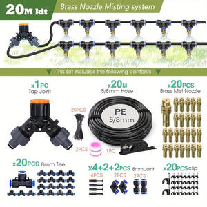 Sistema de Nebulización de 10 Metros con Boquillas de Latón y Manguera de PE para Enfriamiento y Riego en Exteriores - Product Image 3