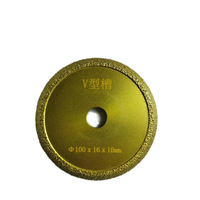 Disque de meulage diamanté à rainure en V personnalisé de 5-25 mm, disque abrasif de 100 mm, outil de finition des bords pour marbre et granit, haute performance