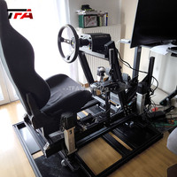 Simulateur profil aluminium volant personnalisé Cockpit simulateur de jeu de conduite superbe Cockpit avec vraie chaise course