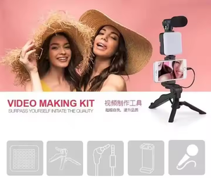 Kit de Trípode Móvil con Micrófono, Luz LED, Palo Selfie para Transmisión en Vivo, Soporte Portátil Mini para Fotografía y Transmisión en Vivo - Product Image 2