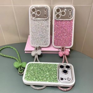 <span class=keywords><strong>Coque</strong></span> de téléphone avec bracelet diamanté pour appareil photo, compatible <span class=keywords><strong>iPhone</strong></span> 16 15 14 13 12 <span class=keywords><strong>11</strong></span> Pro Max, et films de protection <span class=keywords><strong>en</strong></span> <span class=keywords><strong>verre</strong></span> pour objectif. - Product Image 1