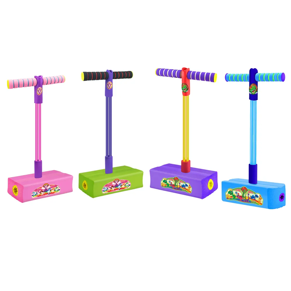 Promotionele Custom Balance Sprong Pogo Stick Fitness Speelgoed Klik En Spelen Foam Pogo Jumper Voor Kinderen