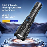 Lampe torche tactique rechargeable YesFire, nouveau style, haute intensité, en alliage d'aluminium, laser, USB, anti-explosion, portée du faisceau 500m+