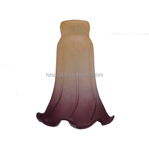 Lámpara de Mesa Minimalista de Vidrio Soplado a Mano de 6'' con Diseño de Lirio de Estanque, Color Morado, para Sala de Estar/Dormitorio/Comedor, Accesorios de Iluminación - Product Image 4