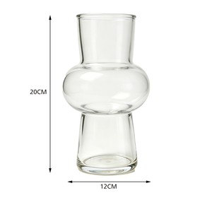 Vase en verre Bulb, vert et jaune, sur pied, transparent, haut, pour la décoration de la maison et des tables de mariage, vase à fleurs en verre moderne et luxueux - Product Image 4