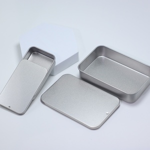 Boîte métallique coulissante rectangulaire vide personnalisée pour savon solide parfumé à la menthe, recyclable, vente en gros d'usine - Product Image 2