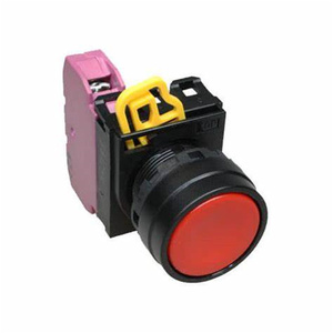 YW Series Push <b>Button</b> Panel Mount Flat <b>Button</b> YW1B-M1E10R - Product Image 2