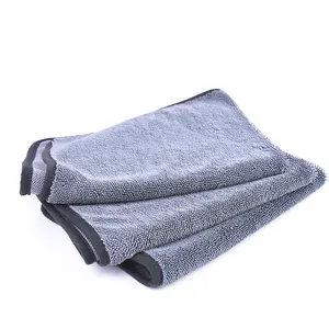 Auto Detailing customize large size microfiber drying towel for car detailing twisted loop drying towel polishing towel