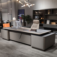 Nouvel organisateur de direction en bois en forme de L, bureau de bureau, grand directeur général, patron, Table de bureau, Design de luxe