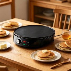 Crêpières et gaufriers électriques avec plaque antiadhésive facile à nettoyer, machine à crêpes automatique pour la cuisine à domicile - Product Image 4