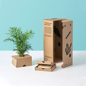 Empaquetado en maceta Live Boxe, papel corrugado, transporte de plantas, cartón en maceta, caja de envío en vivo, embalaje de plantas para plantas vivas - Product Image 5