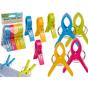 Big beach towel <b>clips</b>, colorful, - Product Image 1