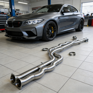 Tuyau d'échappement de voiture, tuyau intermédiaire de longueur égale pour BMW M2C M2 Competition S55 F87 3.0T 2018-2021, acier inoxydable, système d'échappement 63MM - Product Image 1