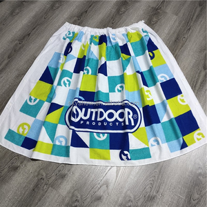 Wearable Bath <strong>Towel</strong> Skirt Custom Printing Logo Changing Clothes Kilt Spa <strong>Wrap</strong> <strong>With</strong> <strong>Velcro</strong> Button - Product Image 3