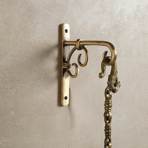 Brass Wall Lantern Diya Hanger Decorative Planter Hanger Hanging Lantern Wind Chime Basket Ornament Home <b>Garden</b> Decor - Product Image 2