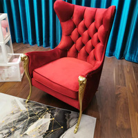 Wohnzimmer Lounge Sessel für Hotel Luxus Einzels itz Liege Sofa Stuhl Moderne Akzent Stühle Möbel Green Velvet Chair