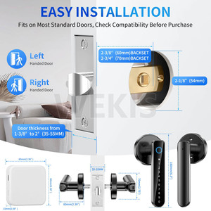 <span class=keywords><strong>Cerradura</strong></span> <span class=keywords><strong>de</strong></span> Puerta Inteligente Tuya con WiFi, Antirrobo, Impermeable, <span class=keywords><strong>de</strong></span> Alta Seguridad, Electrónica, <span class=keywords><strong>sin</strong></span> <span class=keywords><strong>Llave</strong></span>, para Entrada y <span class=keywords><strong>Baño</strong></span> - Product Image 6