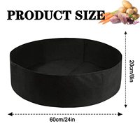 Bac de culture rond en tissu, pot de fleurs et jardinières, pot de plantation profond, 100 Gallons de jardin