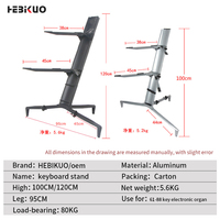 Top Picks for You Z-80 Adjustable & Folding Two Tier Keyboard Piano Stand for Keyboard Music Instruments for Stores