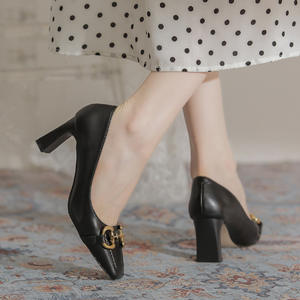 Nuevo Estilo 2026, Zapatos de Tacón Bajo de Piel Vacuna Genuina, Cómodos, con Punta en Pico, Unisex, Resistentes al Agua - Product Image 5