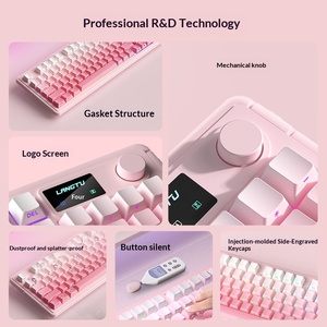 คีย์บอร์ดไร้สายบลูทูธแบบสามโหมด RGB คีย์บอร์ดเมมเบรนแบบมีสายแบบเงียบสำหรับสำนักงานและแล็ปท็อปสำหรับเล่นเกม - Product Image 2