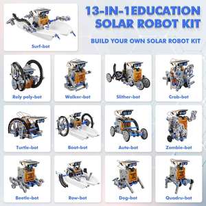 Jouets robots solaires éducatifs STEM 13-en-1, jouet éducatif DIY, ensemble de robotique scientifique, cadeaux d'anniversaire pour enfants - Product Image 2