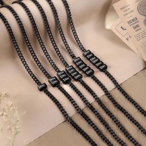 Collares Personalizables de Acero Inoxidable Estilo Vintage con Hilo y Cadena, <span class=keywords><strong>Inscripciones</strong></span> Personalizadas, <span class=keywords><strong>Populares</strong></span> en Mercados Asiáticos y Europeos, Unisex - Product Image 3