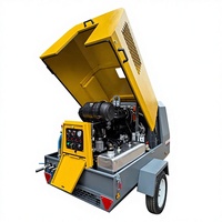 Compresseurs d'air à vis portables diesel industriels 176 185 250 300 CFM 7 8 12 Bar