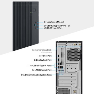 คอมพิวเตอร์ตั้งโต๊ะ ASUS รุ่นใหม่ P500MV ซีพียู Core7-240H ประสิทธิภาพสูง แรม DDR5 หน่วยความจำ SSD+HDD สำหรับธุรกิจ สำนักงาน เล่นเกม และการเรียนรู้ - Product Image 3