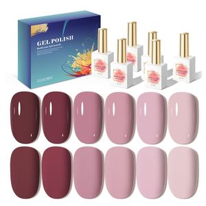 Marque privée Ensemble de vernis à ongles gel UV 15ml Vernis semi-permanent en émail rouge Kit d'art de manucure à paillettes Vernis à ongles personnalisable - Product Image 1
