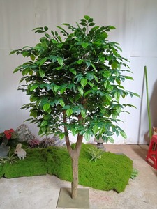Arbre Artificiel Heureux en Pot, Plante Verte pour Décoration de Salon, Entrée, Bureau, Maison d'Hôtes, Table ou Sol - Product Image 1