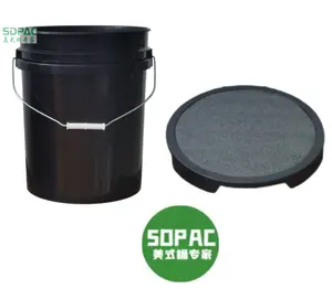 5-gal Plastic Bucket Pail + Handle & Lid Heavy Duty Food Grade BPA Free Multi-use Fermentation Dry Food Liquid Chemicals