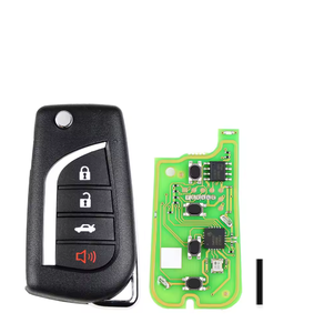 Clé universelle filaire Xhorse XKTO10EN pour To-yota Flip 4 boutons, télécommande intelligente VVDI Flip, télécommande de véhicule, clé de voiture vierge - Product Image 1