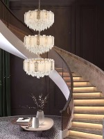 Lustre suspendu en cristal pour salon, salle à manger, hôtel, luminaires suspendus