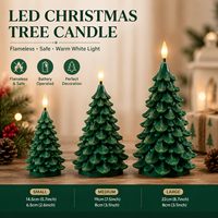 Bougie LED sans flamme réaliste en cire de paraffine, à piles, pour sapin de Noël, vente en gros, pour la décoration de la maison et des fêtes