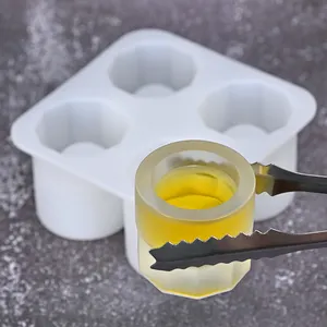 Moule à glace en Silicone en forme de tasse à 4 cavités, fait maison, créatif, nouvel arrivage, été