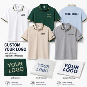 Polo de performance pour homme avec logo personnalisé, 200 GSM, col à revers, tissu piqué respirant, décontracté, uniforme de golf, vente en gros - Product Image 2
