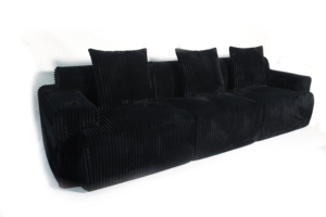 Ensemble de canapés compressés optimisant l'espace - Revêtement en tissu style villa, confort de qualité appartement/hôtel avec noyau en éponge - Product Image 4