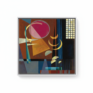 Modern Kandinsky Art <b>Canvas</b> Print: Elegant Minimalist Wall Decor,WHITE <b>FRAMED</b> <b>CANVAS</b> - Product Image 2