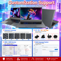 Laptop ODM 15.6 inci FHD IPS Intel Core i5 Generasi ke-7, RAM 8/16GB DDR3 & SSD NGFF 128GB~1TB, Pembuka Kunci Sidik Jari, Keyboard Numerik Backlit