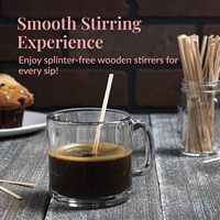 Bâtonnets à café en bois de bouleau naturel en vrac, écologiques, jetables, pour boissons, finition lisse, sans produits chimiques, outils de restauration