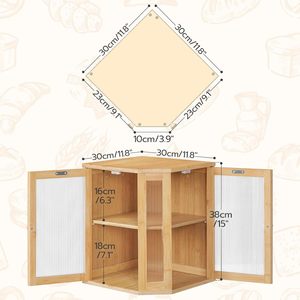 Boîtes de rangement de cuisine rectangulaires en bois de style américain, organisateurs, boîte à pain, compartiments pliables, lavables au <span class=keywords><strong>lave</strong></span>-<span class=keywords><strong>vaisselle</strong></span>, grande taille - Product Image 4