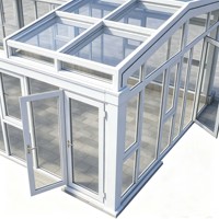 Moderna Terraza Prefabricada con Estructura de Aluminio Blanco, Techo Retráctil Multinivel, Sistema de Ventilación Integrado, para Exteriores, Hoteles y Patios