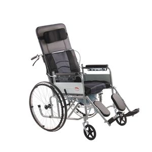 Fauteuil roulant manuel sur mesure, pliable, léger, avec cadre en acier et siège en tissu Oxford, aide à la mobilité portable pour personnes âgées - Product Image 2