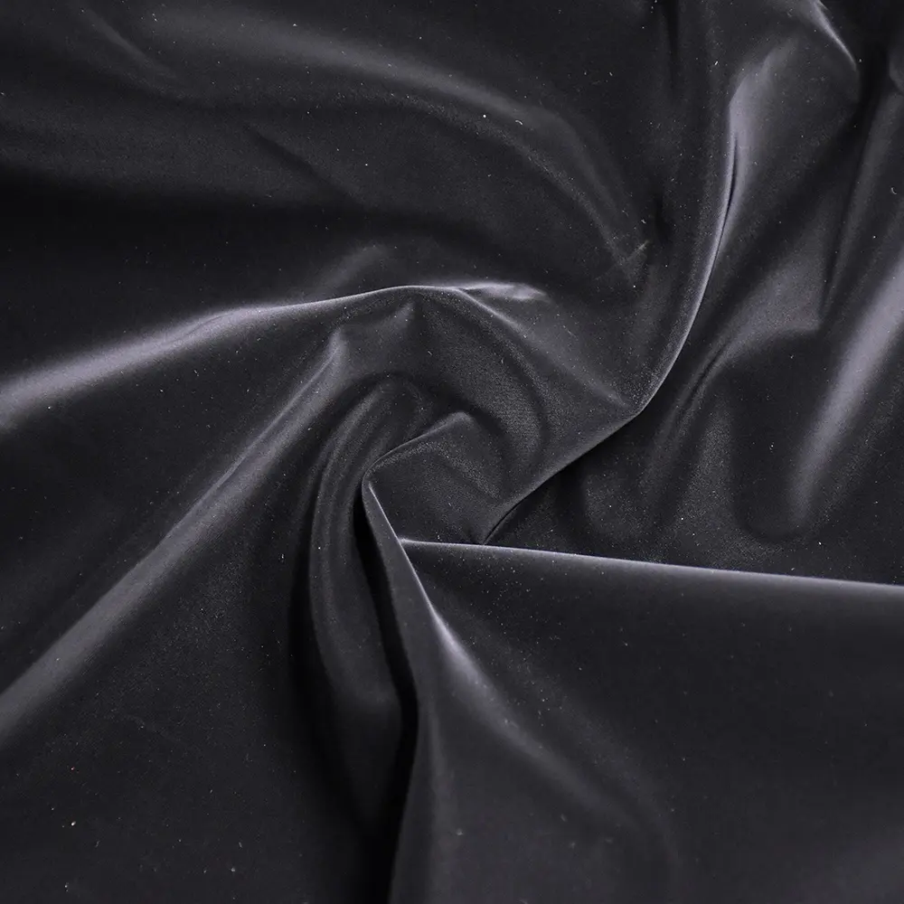 0.25mm काले पु चमड़े की सामग्री सिंथेटिक चमड़े कपड़ों के लिए