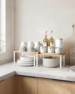 Étagère de rangement de cuisine, porte-épices, empilable, extensible, en bois d'ingénierie, organisateur de placard - Product Image 5