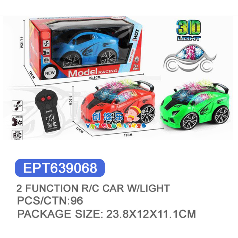 EPT639068-2CH Auto RC stile Q con luci 3D (96 pezzi/scatola)