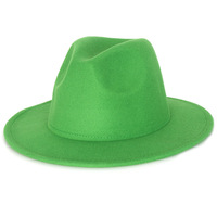 Chapeau Fedora blanc personnalisable HT-716, chapeau en feutre de laine unisexe, chapeau Fedora bleu ciel pour femme, chapeaux Fedora Panama pour homme